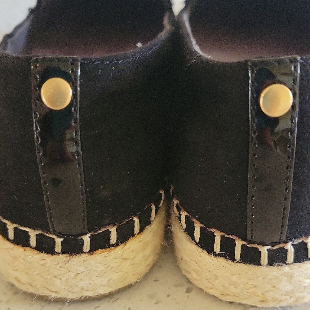 Dr. Scholl's Black Espadrille Slip-Ons with Suede Finish Never Worn - Picture 3 of 7
